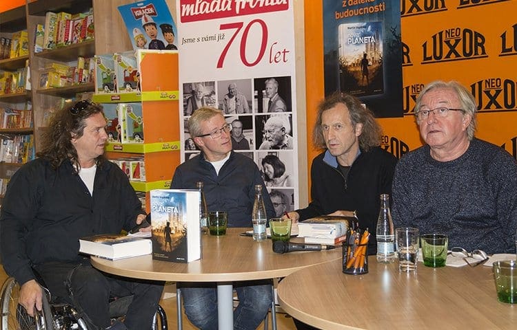 Jiří Lábus a Jan Potměšil představili knihu Martina Vopěnky Nová planeta