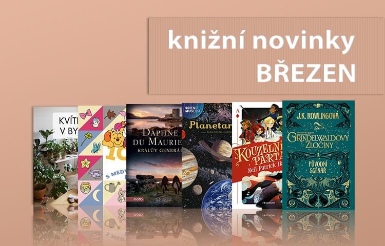 Březnová knižní nadílka od Albatros Media v bytě, ve vesmíru, v minulosti i smyšlených světech